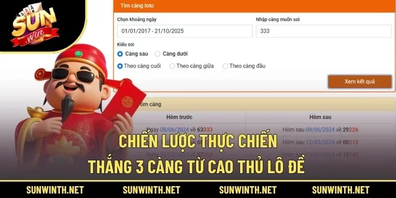Chiến lược thực chiến thắng 3 càng từ cao thủ lô đề 