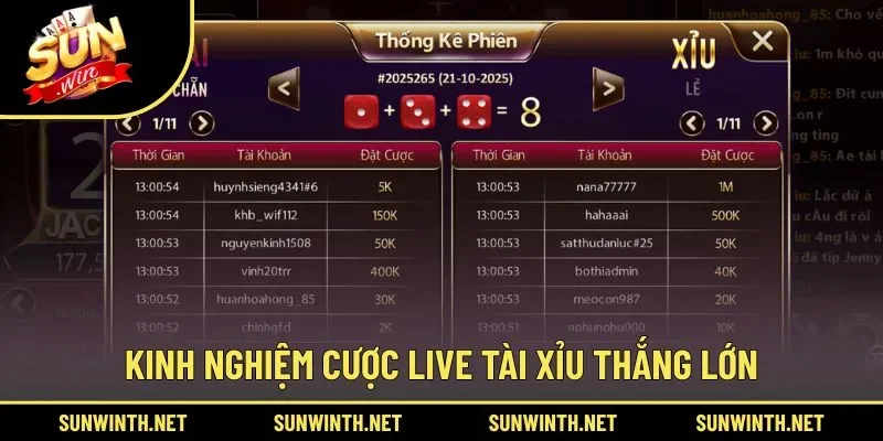 Bật mí bí quyết cược Tài Xỉu live hiệu quả