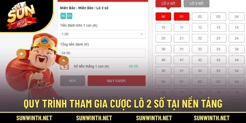 Quy trình tham gia cược lô 2 số tại nền tảng