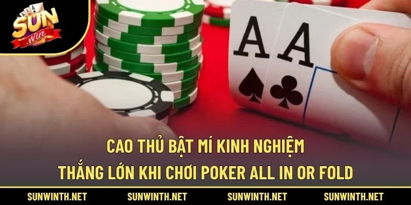 Cao thủ bật mí kinh nghiệm thắng lớn khi chơi Poker All In Or Fold