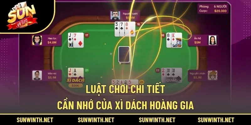 Luật chơi chi tiết cần nhớ của Xì Dách Hoàng Gia